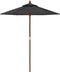 vidaXL - Parasol - met - houten - paal - 196x231 - cm - zwart