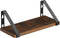 tectake® Cowell - Wandplanken set van 3 - Industrieel design - Donkerbruin