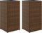 vidaXL - Plantenbakken - 2 - st - 30x30x60 - cm - poly - rattan - bruin