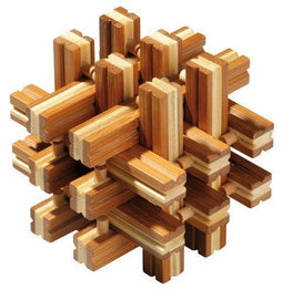PHILOS Lock Up Puzzel - Bamboe - 18 stukjes - 75 x 75 x 75 mm
