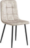 Refurna - Velvet Eetkamerstoel Yerevan - Taupe - Set van 2