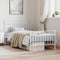 vidaXL - Bedframe - met - hoofd- - en - voeteneinde - metaal - wit - 90x190 - cm