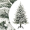 vidaXL - Kunstkerstboom - met - sneeuw - 120 - cm - PVC - en - PE - groen