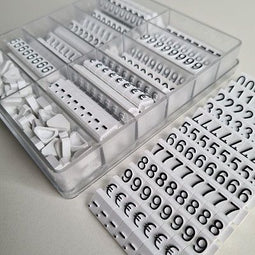 Klika - Prijscassette Etalage 10mm wit/zwart - 2 stuks