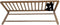 NIDALYS Bedrail LIVIA 122 cm Naturel Hout