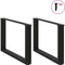 vidaXL - Salontafelpoten - 2 - st - U-vormig - 70x(42-43) - cm - staal - zwart