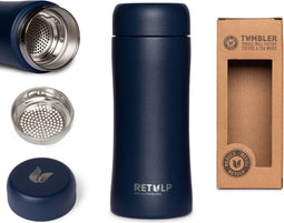 Retulp Tumbler - Thermosbeker - Thermosfles - Deep Ocean Blue - 300 ml - Koffiebeker - Travel Mug - RVS