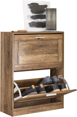 SoBuy FSR137-F - Entreekast - Smal Schoenenrek - Bruin Houtcomposiet