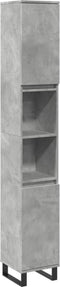 vidaXL - Badkamerkast - 30x30x190 - cm - bewerkt - hout - betongrijs