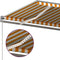 vidaXL - Luifel - automatisch - met - LED - en - windsensor - 600x350 - cm - geel - en - wit