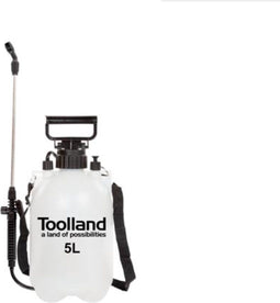 Toolland Drukspuit - 5 liter - Regelbare sproeikop met niveau-indicator - Wit/Zwart
