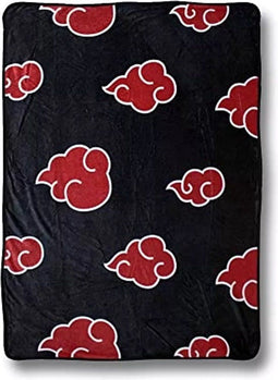 JUST F Akatsuki Deken - Naruto - 114x152 cm - Zwart Rood