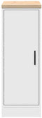 vidaXL - Garagekast - 30x51x85 - cm - massief - grenenhout - wit