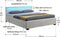 Juskys Lyon - Gestoffeerd bed - LED Verlichting Bedlades - Wit - 140 x 200 cm