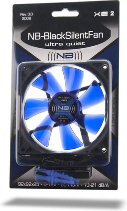 Noiseblocker BlackSilent XE-2 - Ventilator 92mm - Geluidsniveau 21 dB - Zwart