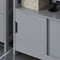 SoBuy FRG128-SG - Wastafelonderkast - 2 Schuifdeuren 1 Open Plank - Grijs 60x60x30cm