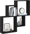 vidaXL - Wandkast - Zwart - Eiken - 80x15x78,5 - cm - Gemaakt - van - Hout