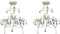 vidaXL - Kroonluchters - kristal - 2 - st - elegant - wit