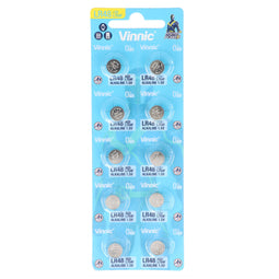 10 button cells AG5, LR48 mini Vinnic G5, LR 48, AG 5 alkaline battery