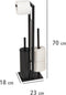 WENKO Rivalta - Toiletbutler - 3 in 1 met dichte houder zwart