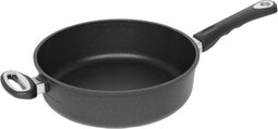 AMT Gastroguss Braadpan 28 cm - Inductiegeschikt - Lange en zijhandgreep - 4,3 liter - Slijtvaste coating