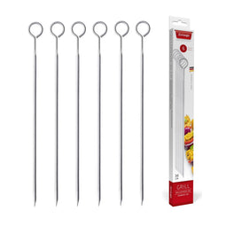 Triangle RVS Barbecuespiesen - Ruitvormige Dwarsdoorsnede - 33.5 cm - Set van 6