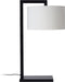Atmooz - Tafellamp Meru - Slaapkamer / Woonkamer - Industrieel - Zwart en witte kap - Hoogte 64cm - Metaal