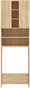 vidaXL - Wasmachinekast - 64x25,5x190 - cm - sonoma - eikenkleurig