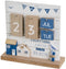 Tafelkalender – Blauw Wit – Compact en Decoratief Hout