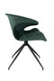 Zuiver Mia Fluweel Armstoel - Groen - Set van 2
