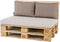 Madison Rugkussen Lounge Panama Taupe - 60 x 40cm