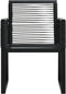 vidaXL - Tuinstoelen - 4 - st - touw - rattan - zwart