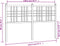 vidaXL - Hoofdbord - 137 - cm - metaal - zwart