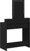 vidaXL - Zwarte - Eiken - Kaptafel - met - LED - Verlichting - - - 79x41x140 - cm