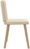 vidaXL - Eetkamerstoelen - 2 - st - stof - crèmekleurig