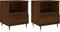 vidaXL - Nachtkastjes - 2 - st - 40x35x50 - cm - bewerkt - hout - bruin - eikenkleur