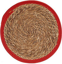 Placemat Rood Bruin 35 x 1 x 35 cm Natuurlijk (Ø 35 cm)