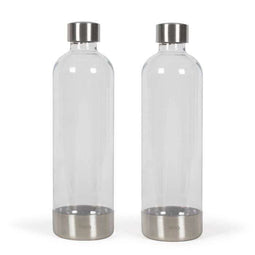Set van 2 carbonisatieflessen - LIVOO - DOM464AC1 - 2 x 1L - Compatibel met LIVOO DOM464 - PET-fles