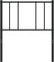 vidaXL - Hoofdbord - 90 - cm - metaal - zwart