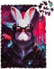 UNIDRAGON Houten Puzzel Voor Volwassenen Pop Art - Cyber Konijn - 250 stukjes - 32x23 cm