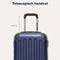 TRVLMORE Kofferset - 3 Delig - 38L Handbagage + 70L en 110L Ruimbagage - Lichtgewicht - 360º Draaibare Wielen - Donkerblauw