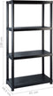 vidaXL - Opbergrek - 4-laags - 122x30,5x130 - cm - kunststof - zwart