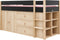 Bopita Lucas halfhoogslaper 90x200 met opbergkasten - Mat Zwart/Naturel
