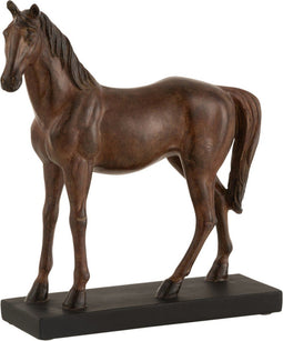 J-Line decoratie Paard - polyresin - bruin - large