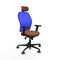 Piqueras y Crespo 2D036G2 - Bureaustoel - Verstelbare hoogte hoofdsteun - Blauw Bruin