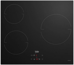 Beko HII63400MT - Inductie Kookplaat 60 cm 3 Kookzones 5900 W - Zwart