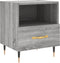 vidaXL - Nachtkastje - 40x35x47,5 - cm - bewerkt - hout - grijs - sonoma - eikenkleur