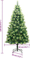 vidaXL - Kunstkerstboom - met - scharnieren - en - standaard - 120 - cm