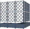 vidaXL - Tuinplanter - met - Trellis - 5 - stuks - Grijs - 120x120x125,5 - cm