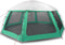 vidaXL - Zwembadtent - uitneembare - buiten- - gaaswanden - 612x612 - cm - zeegroen
